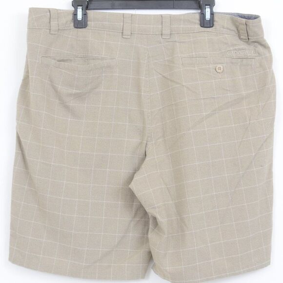 O'Neill Men's Checkered Plaid Shorts Pockets Size 38 - Picture 2 of 5